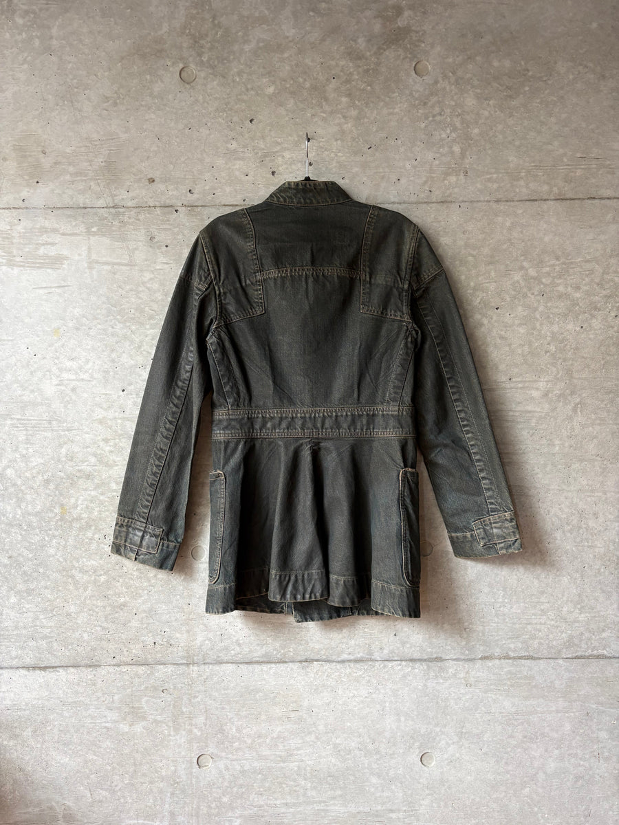 Oiled Coating Sample Jacket, back view