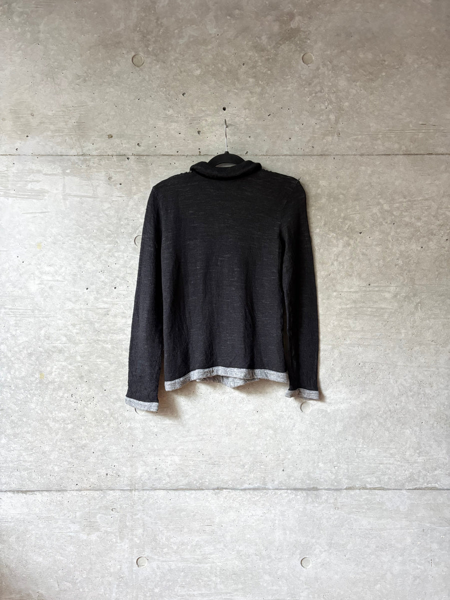 Women's Wool Panelled Shirt, back view