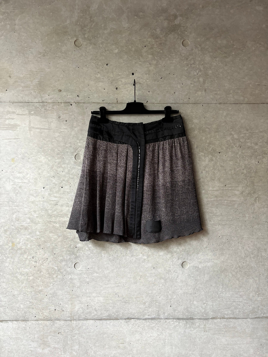 Women's Silk Pleated Skirt, back view