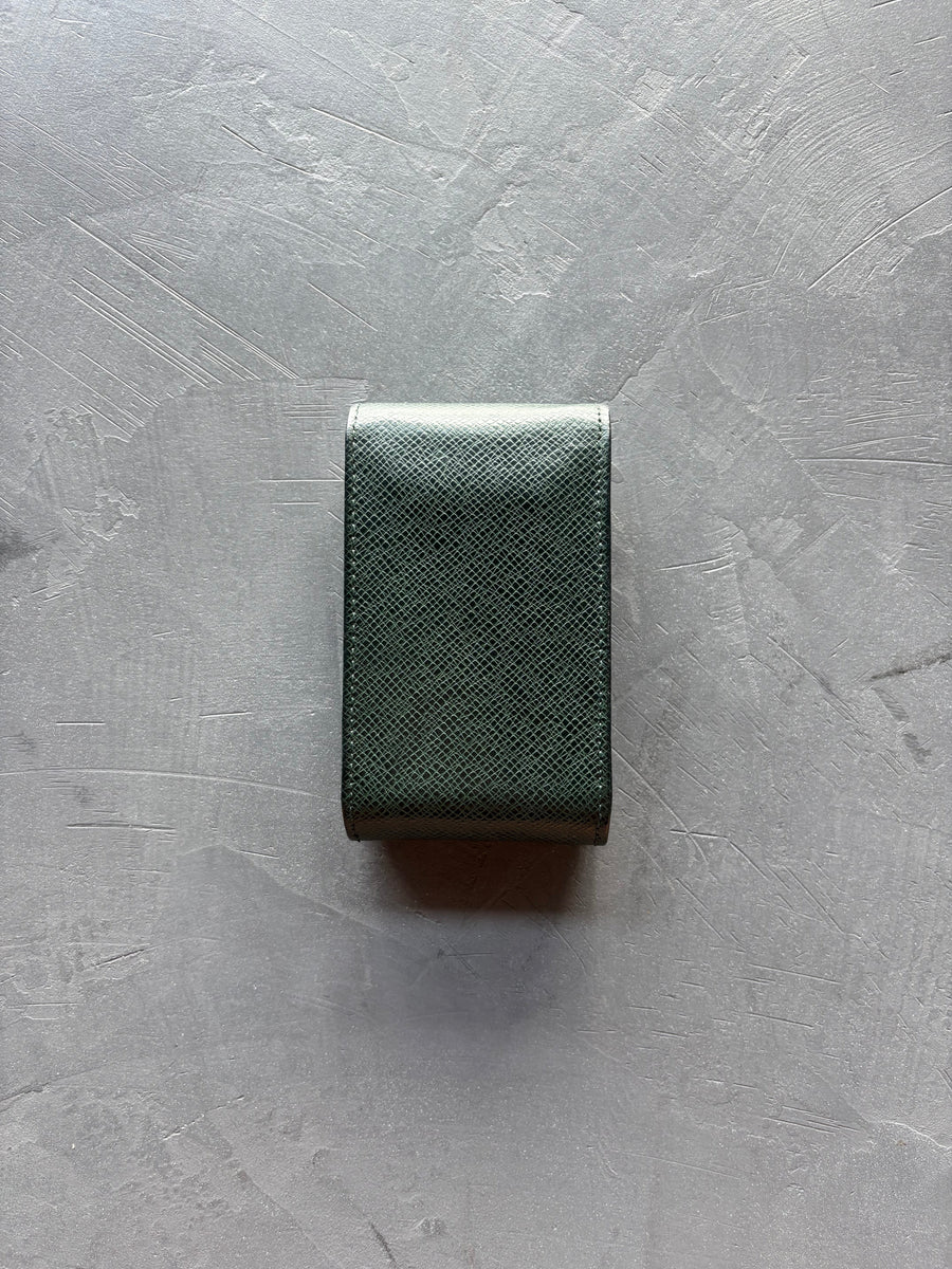 Dark Green Cigarette Case, back view