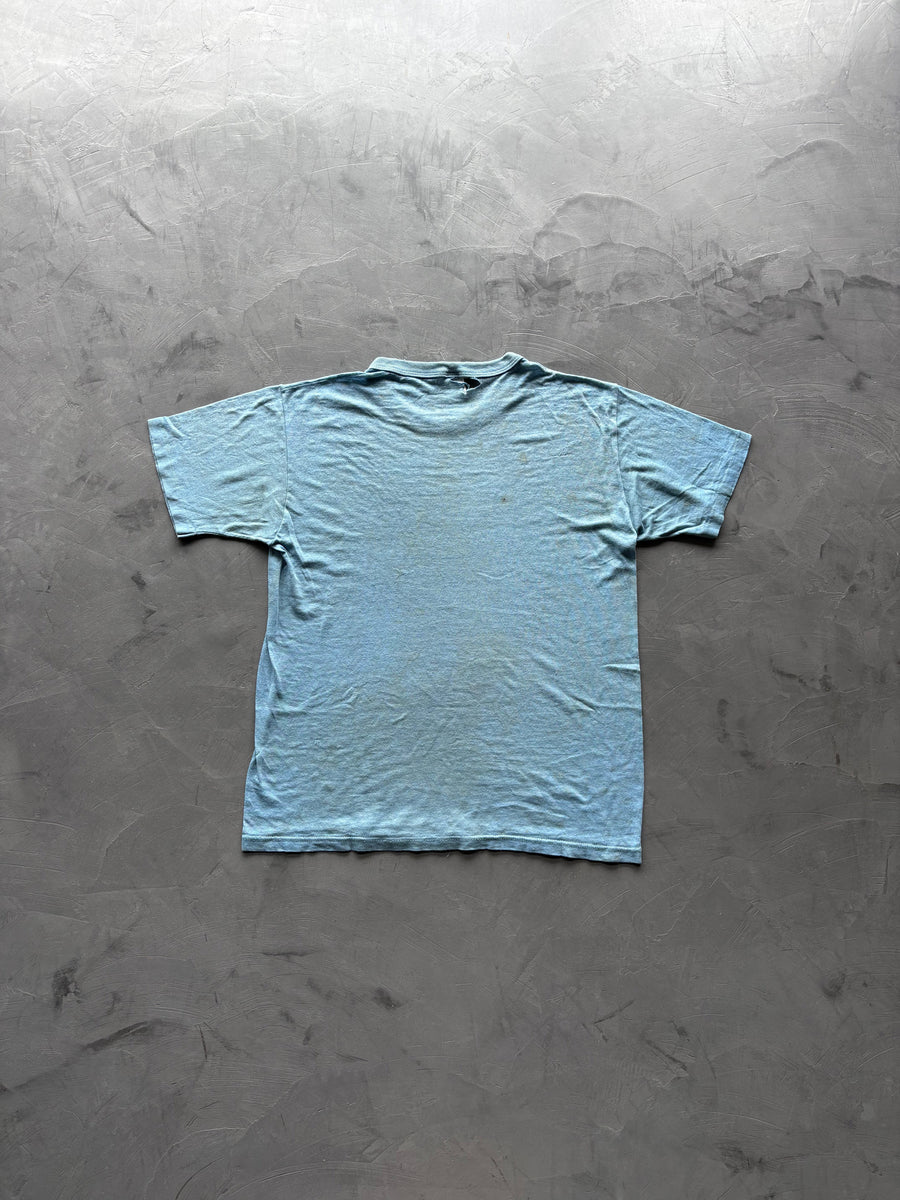 Graphic "Highway Dept" Blue T-Shirt, back view