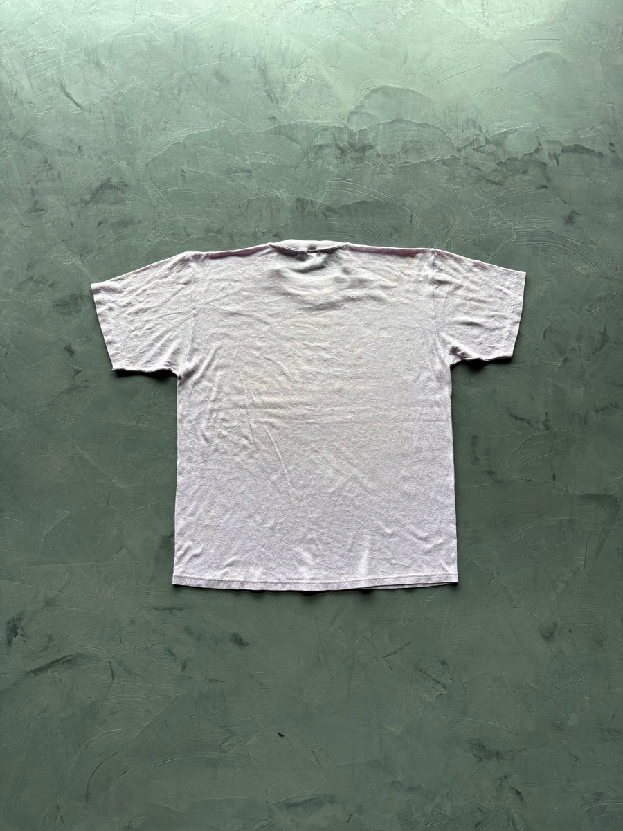 Graphic "Sea & Ski Scuba" Purple T-Shirt, back view