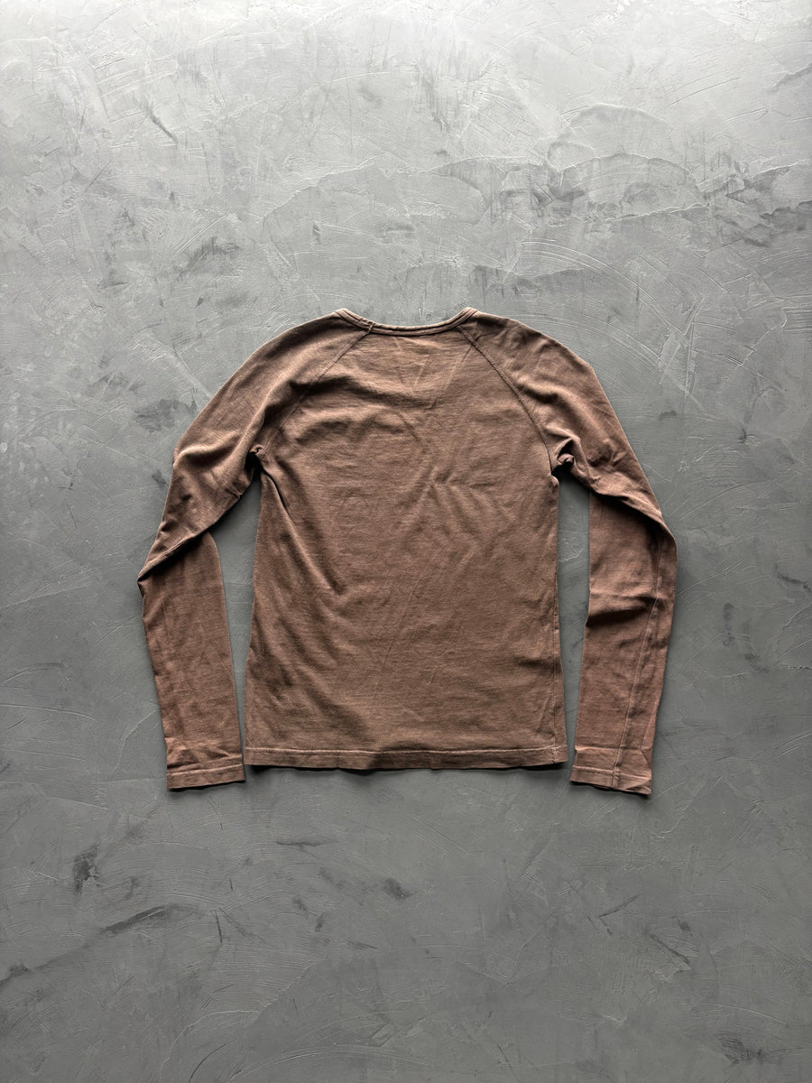 Faded Brown L/S T-Shirt, back view