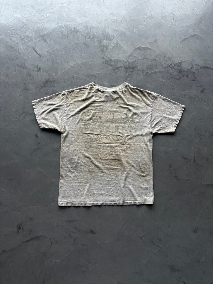 Graphic "Landers Harley Davidson" T-Shirt, back view