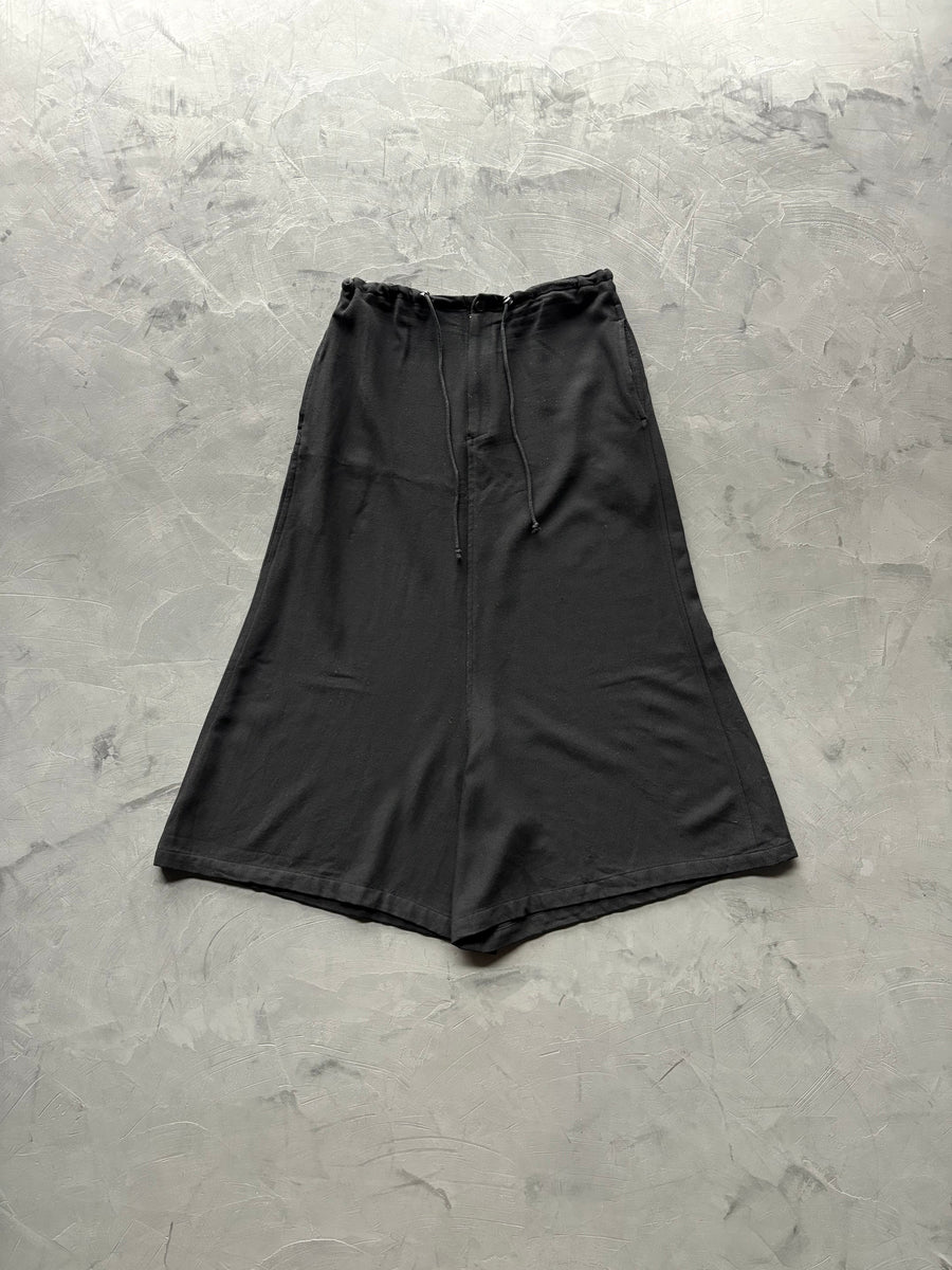Wool Gabardine Long Crotch Skorts