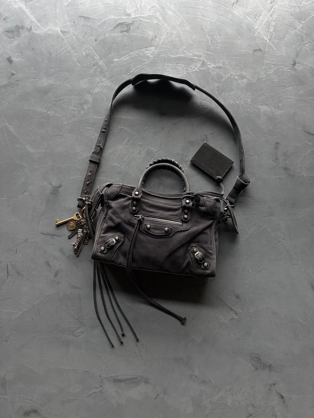 Balenciaga Prototype Sample Canvas Cotton City Bag