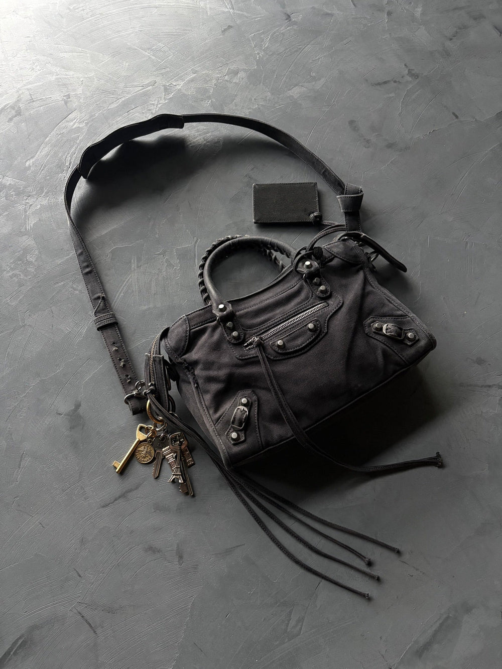 Balenciaga Prototype Sample Canvas Cotton City Bag