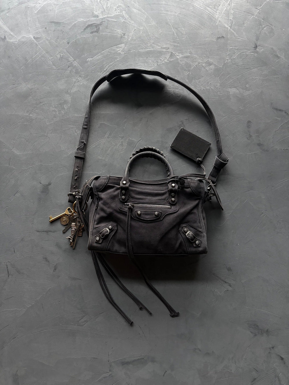 Balenciaga Prototype Sample Canvas Cotton City Bag
