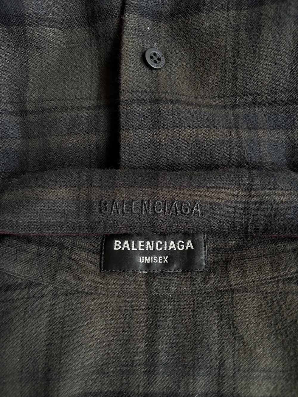 Balenciaga Reversible Flannel Overshirt