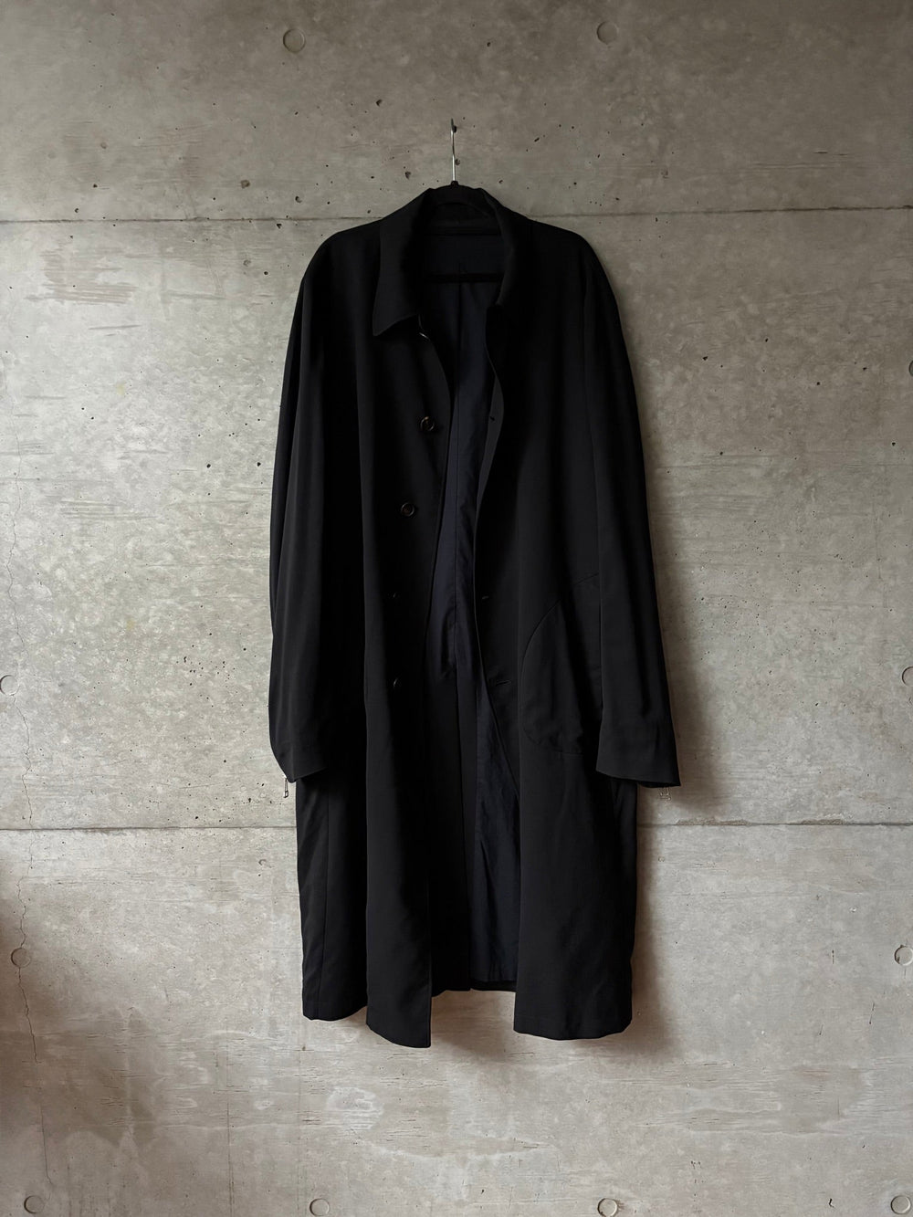 A Moment In Focus Wool Gabardine Long Coat