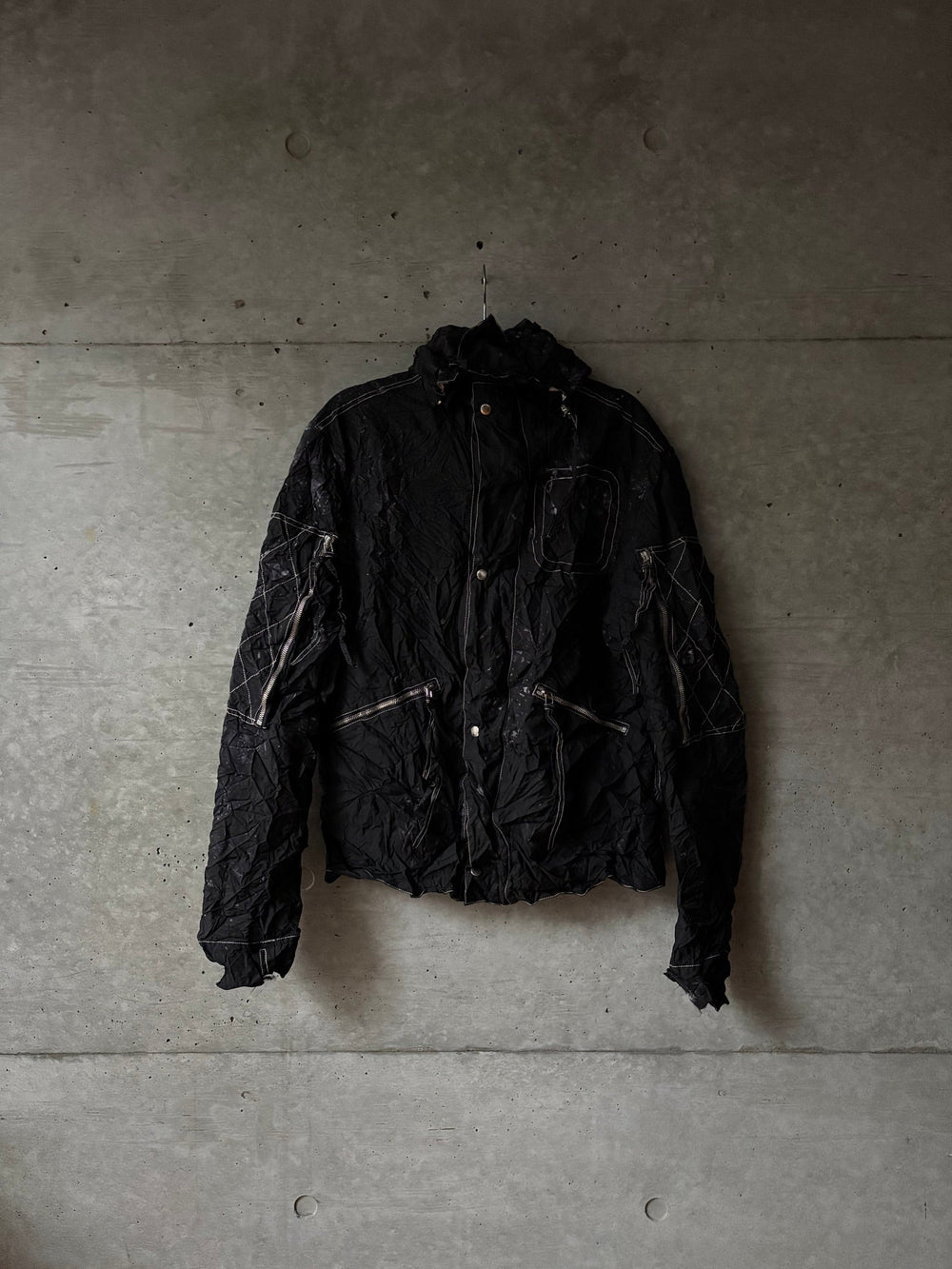 Kanghyuk Wrinkled Airbag Aviator Jacket
