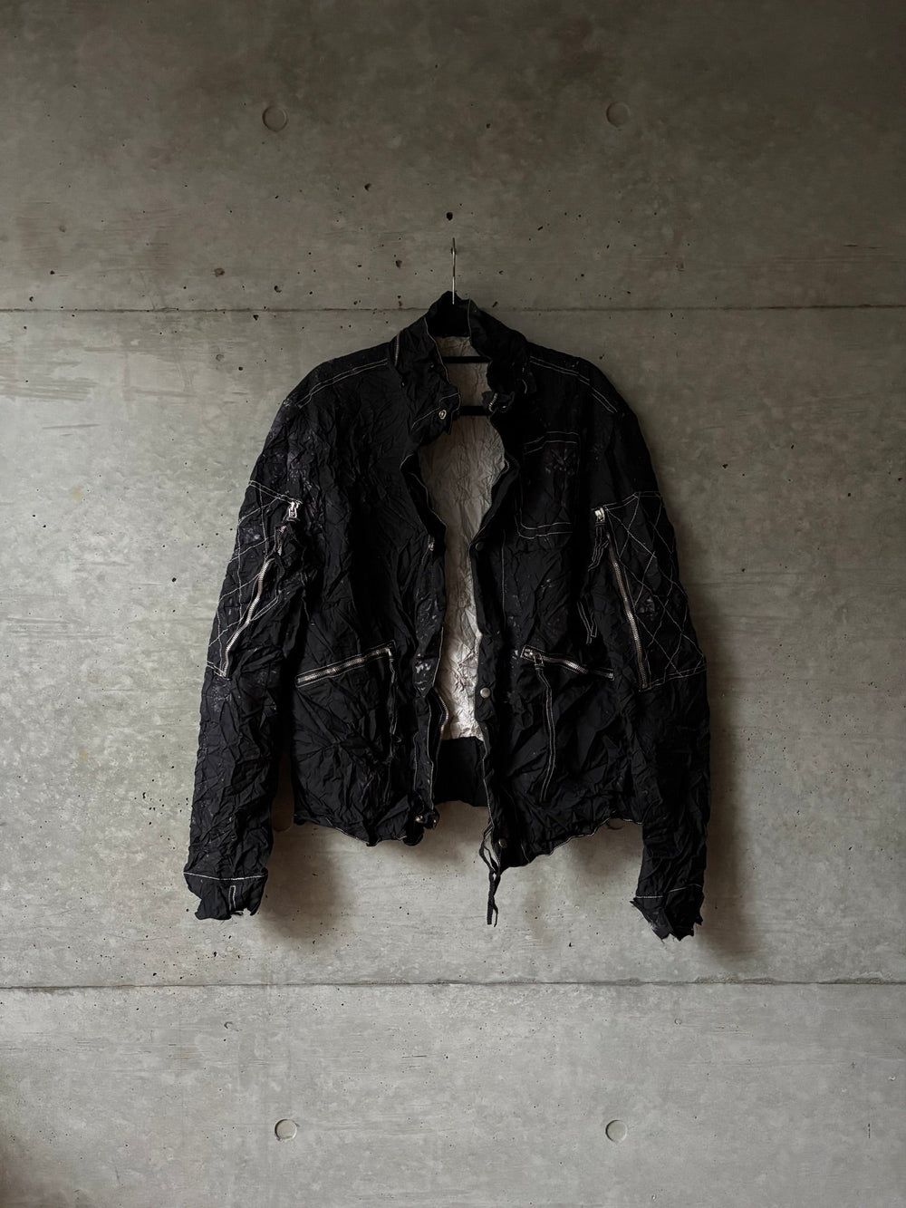 Kanghyuk Wrinkled Airbag Aviator Jacket