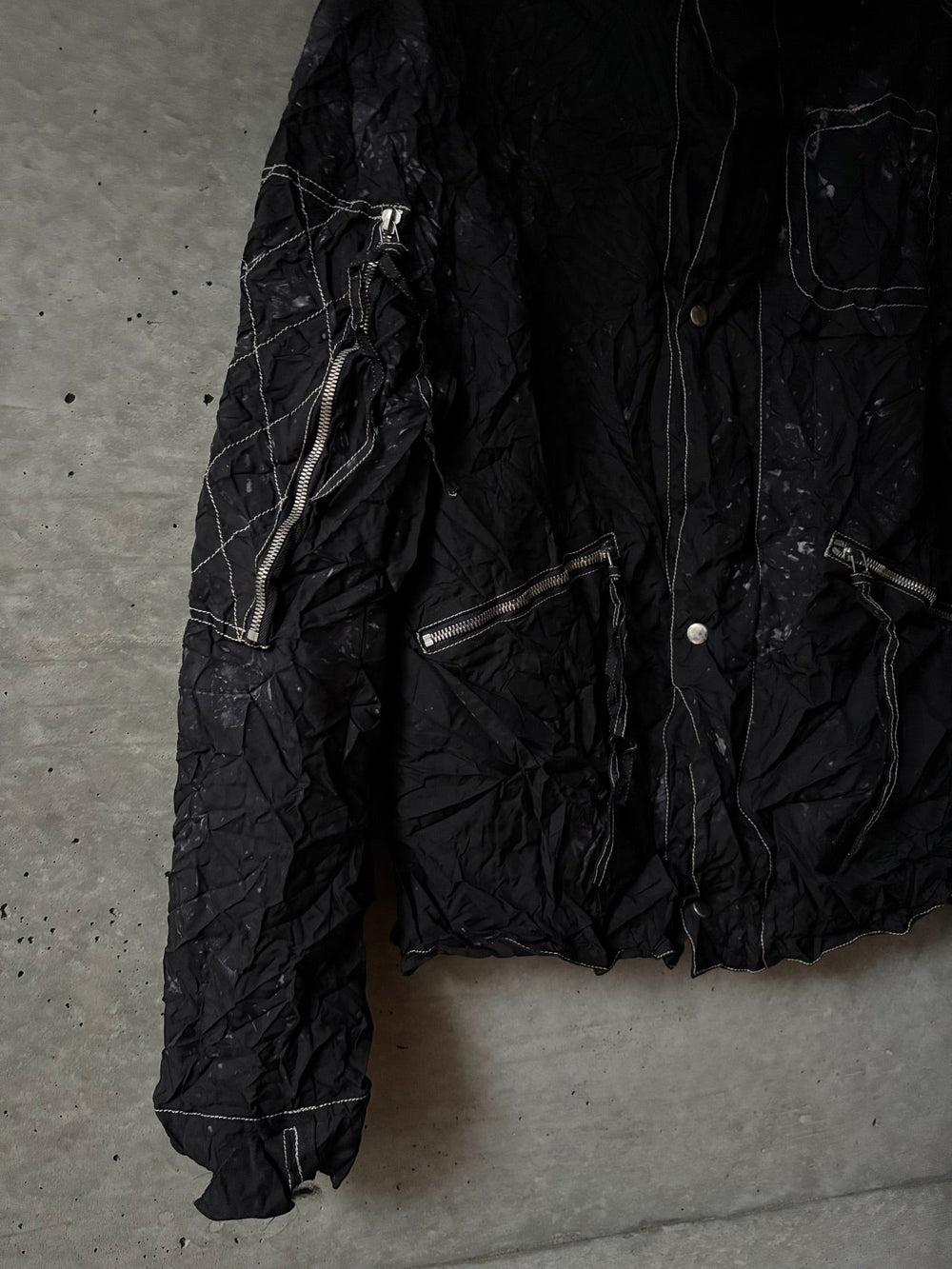 Kanghyuk Wrinkled Airbag Aviator Jacket
