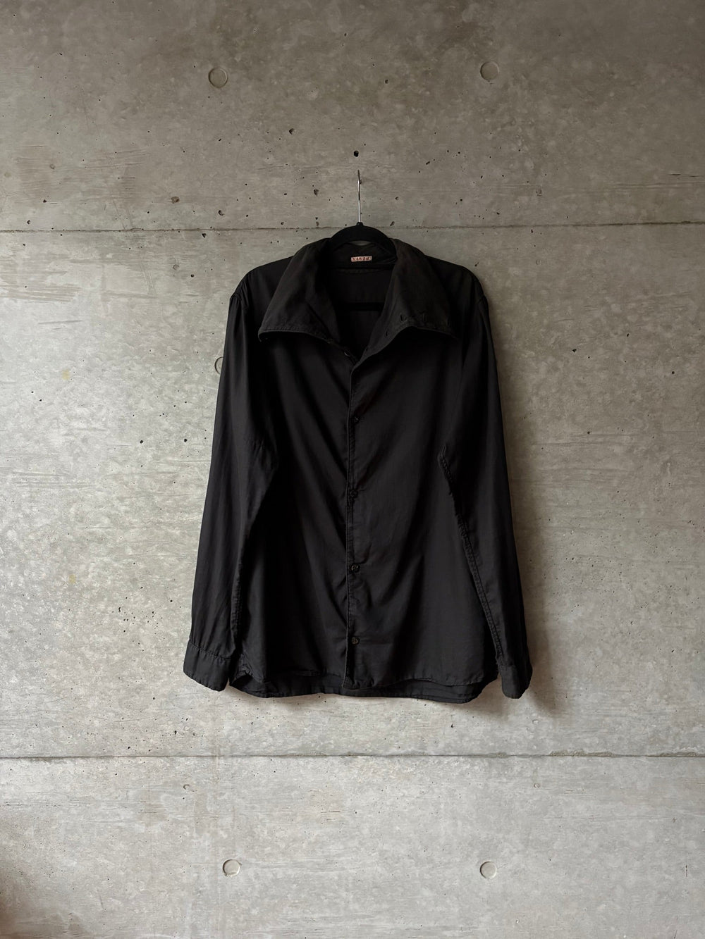 Kapital Black High Collar L/S Shirt