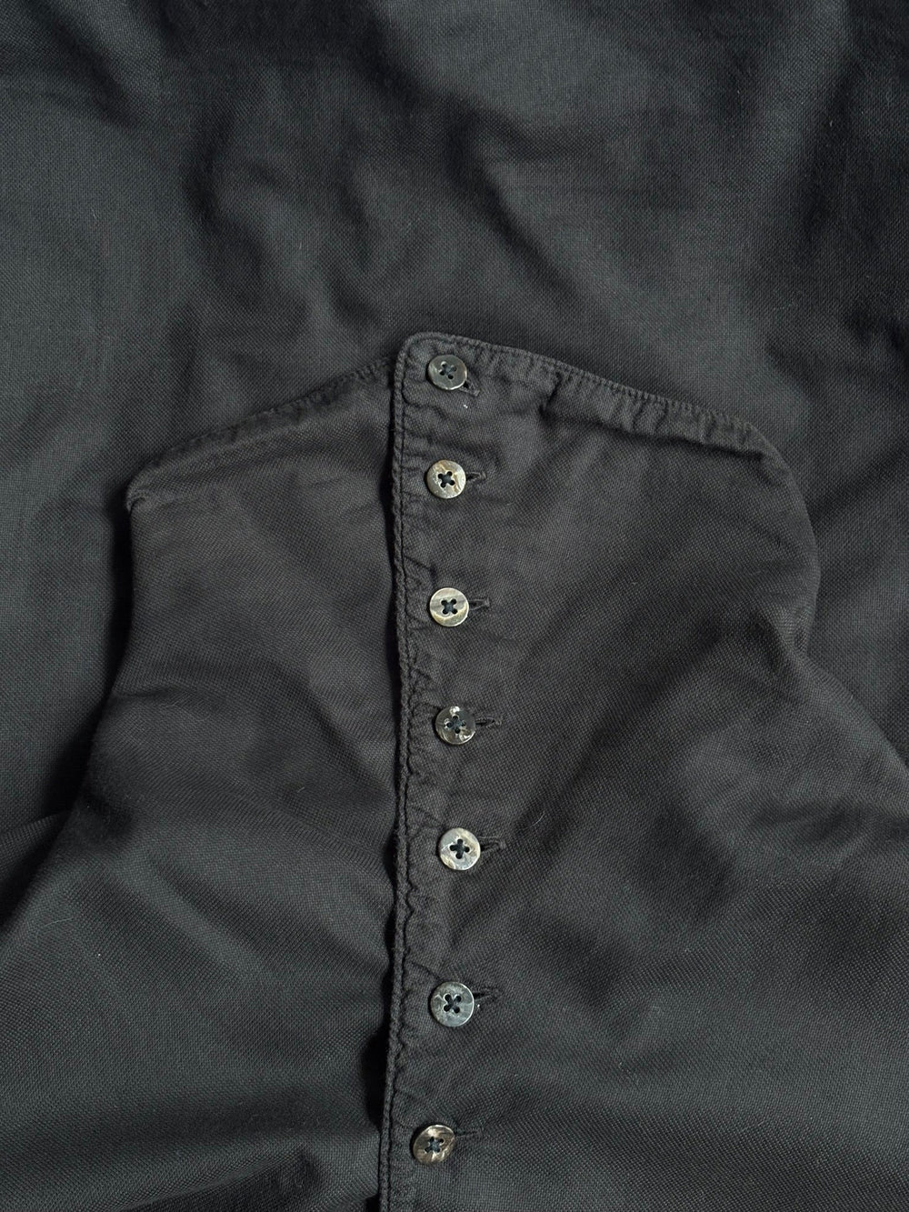 Kapital Black High Collar L/S Shirt