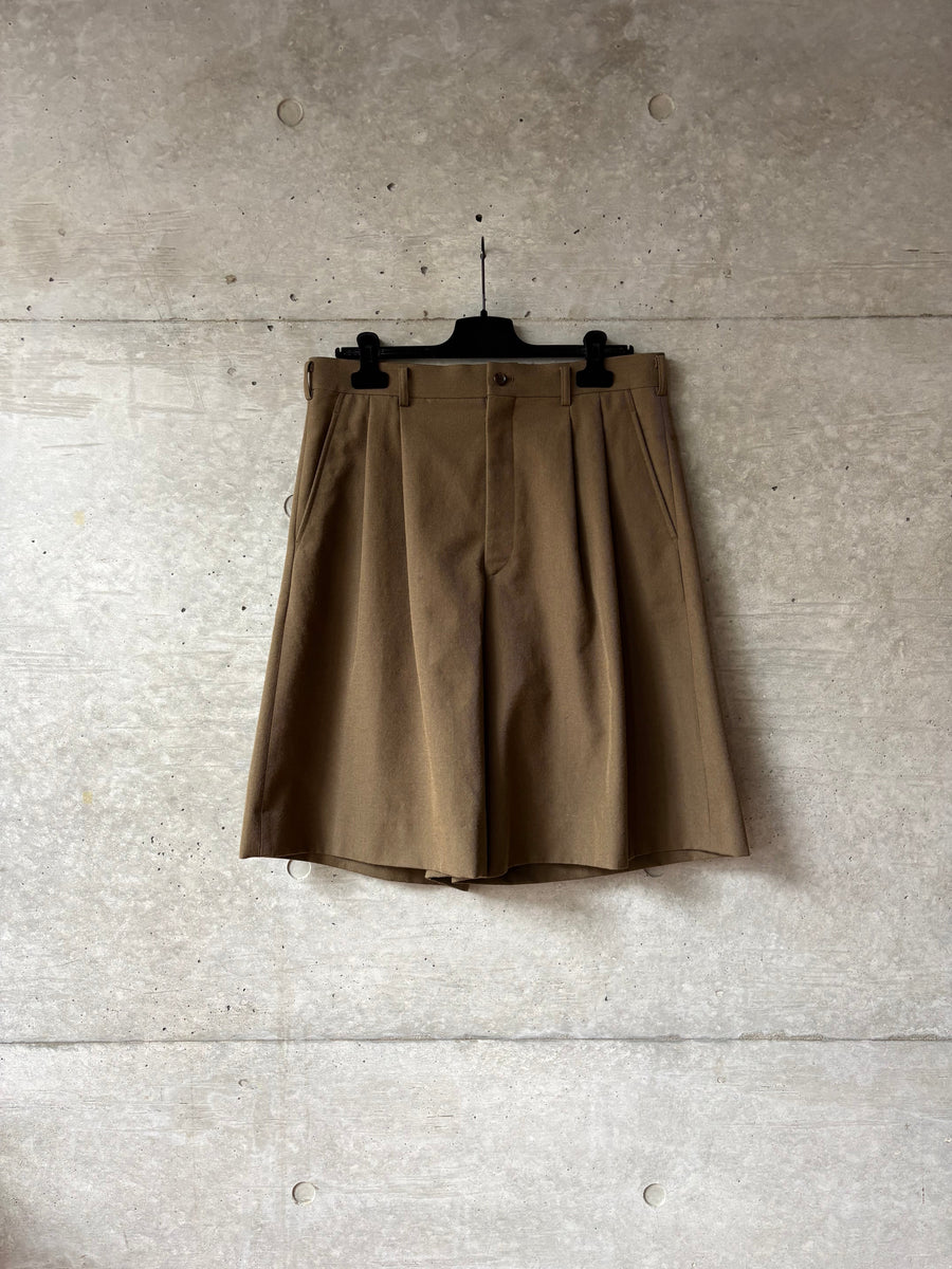 Khaki Brown AD21 Wool Wide Shorts