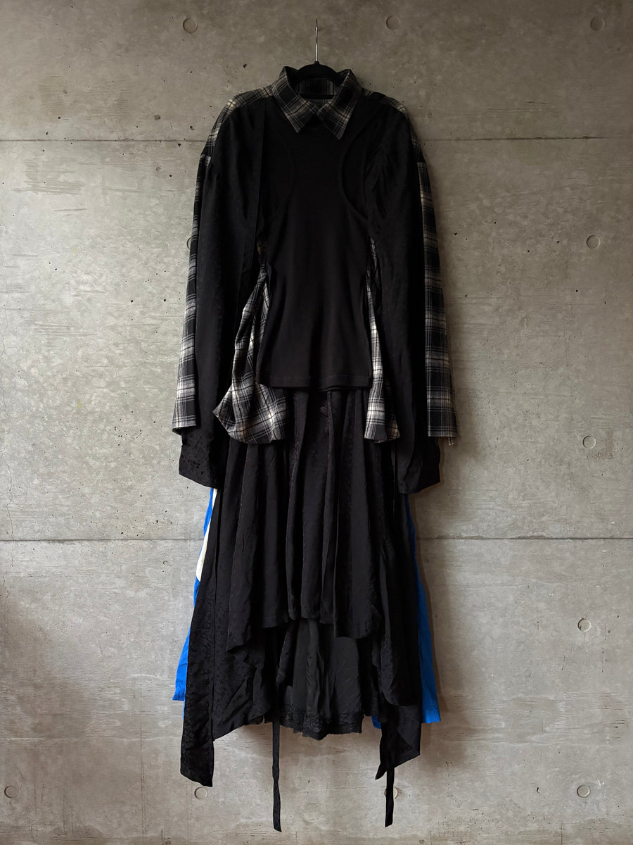 Patched Layered Dress