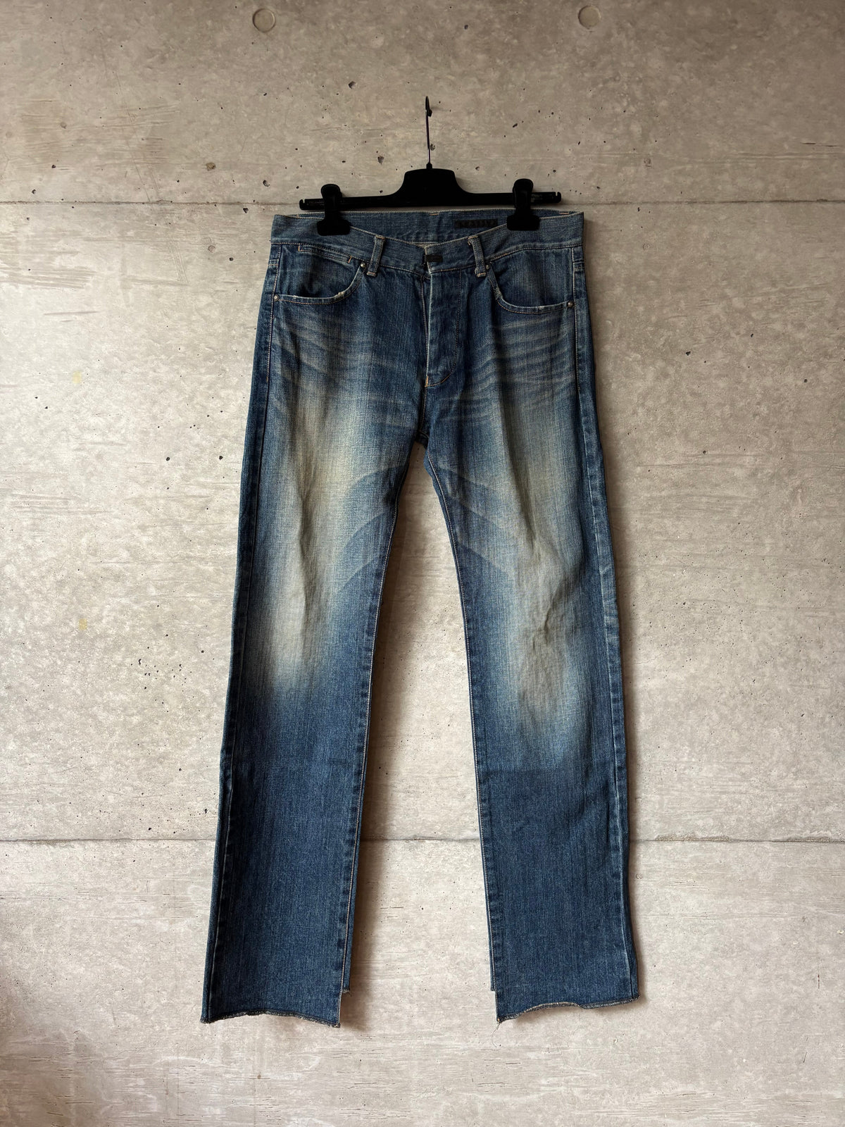 Faded Blue Long Flare Denim Pants