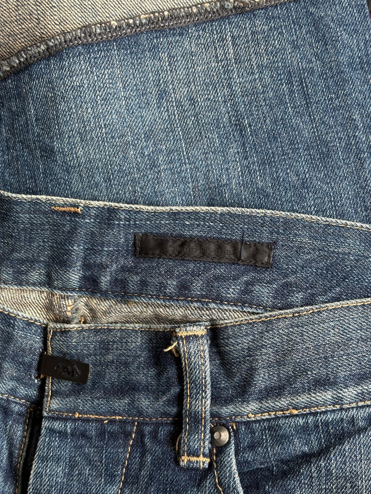 Faded Blue Long Flare Denim Pants