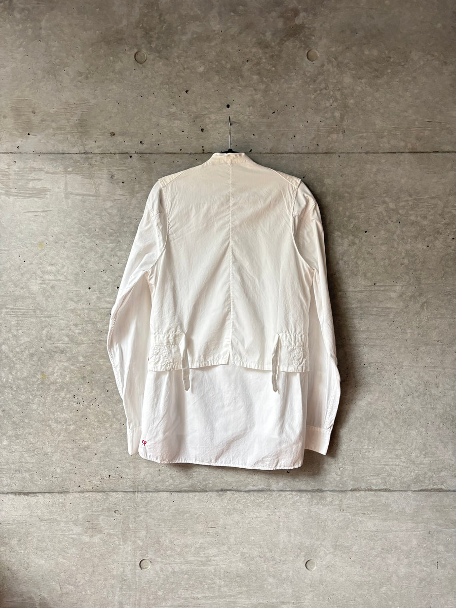 White Cotton L/S Shirt, back view