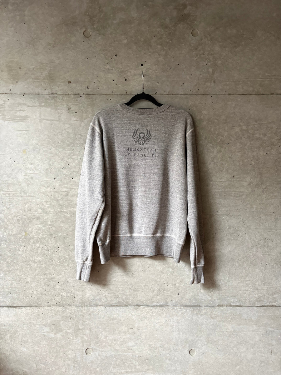 Grey Army Print Sweatshirt, back view