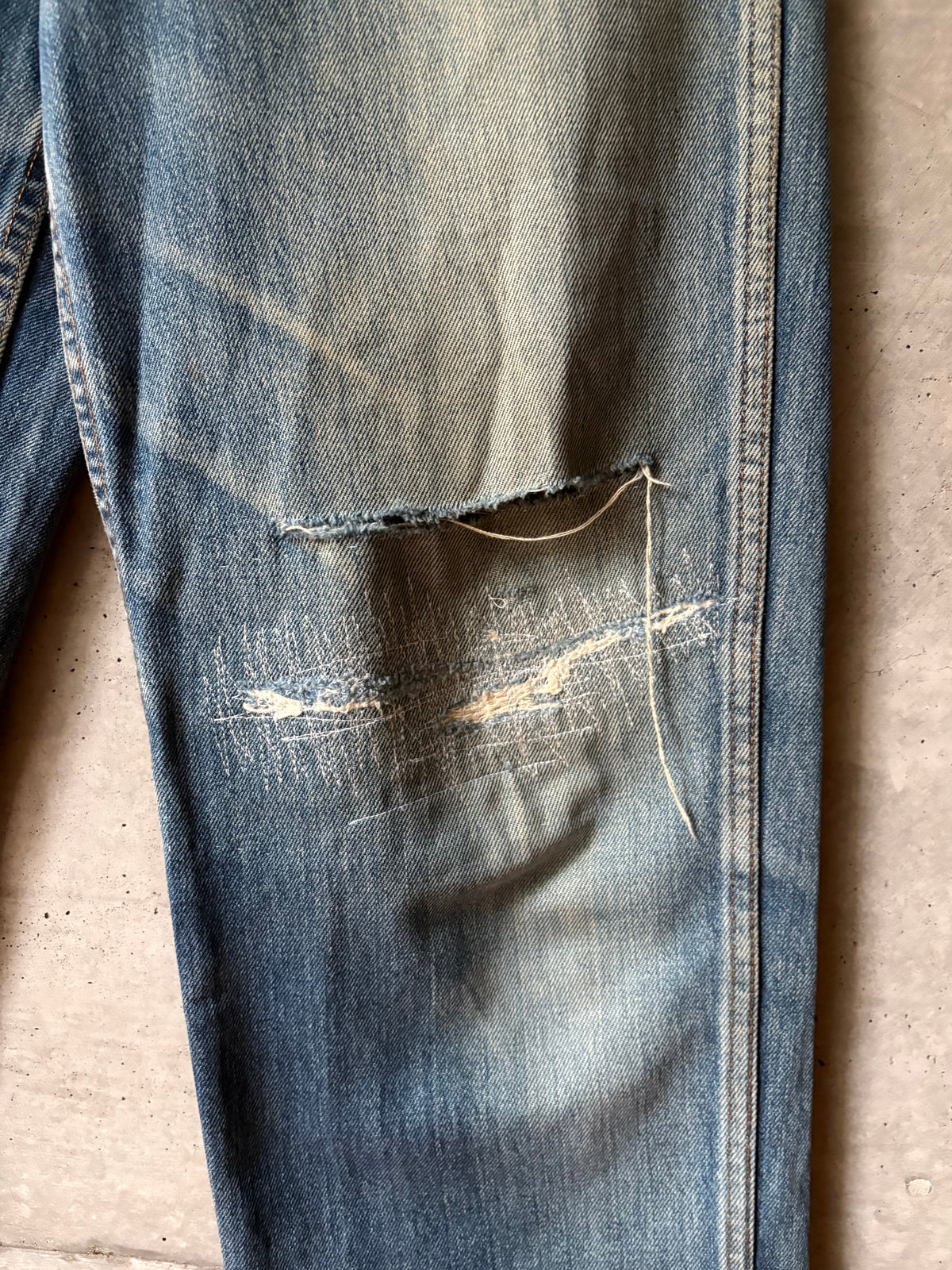 Distressed Denim Pants
