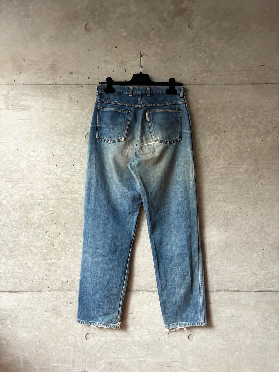 Distressed Denim Pants, back view