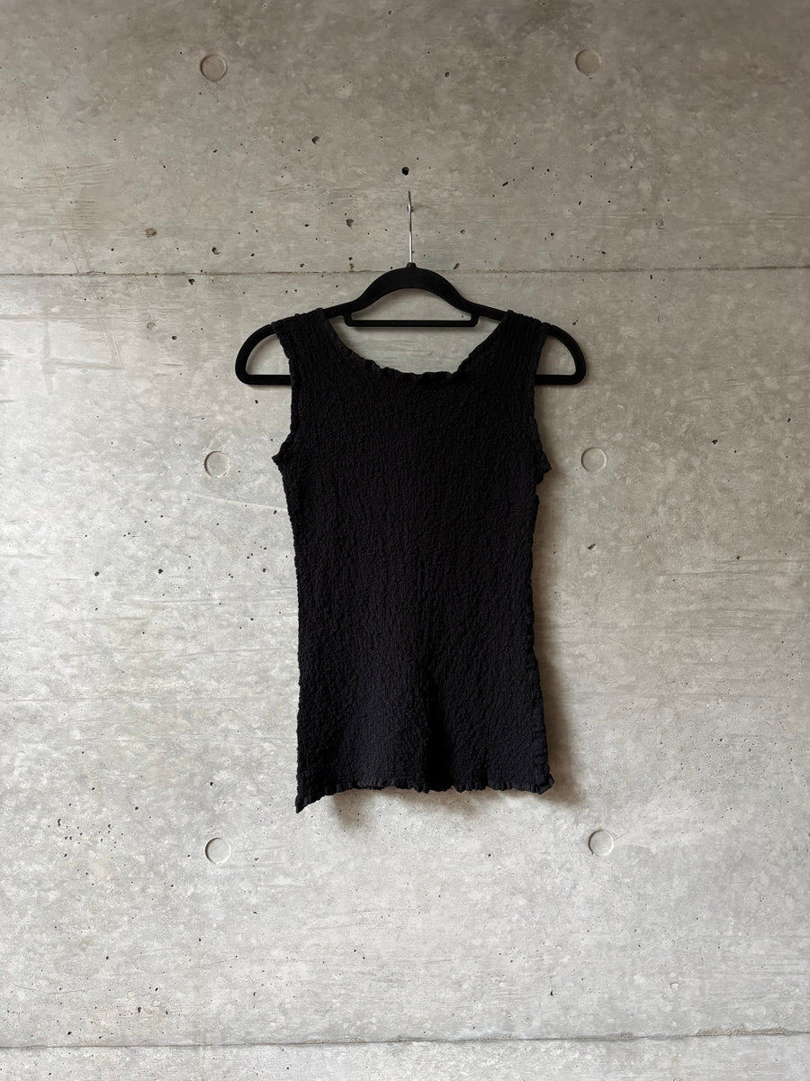 Women's Black Tank Top, back view