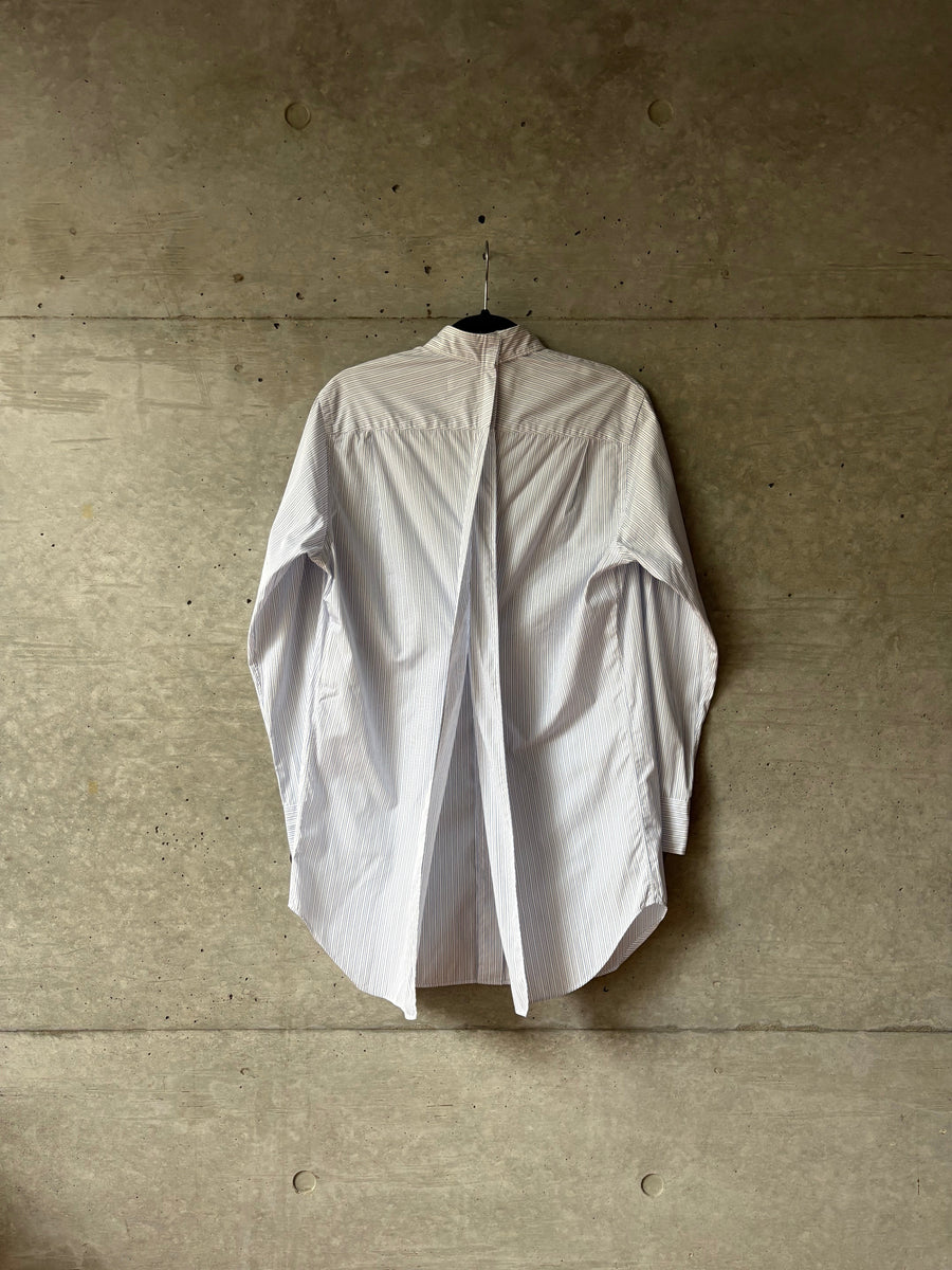 Women's Open Back Striped Shirt, back view