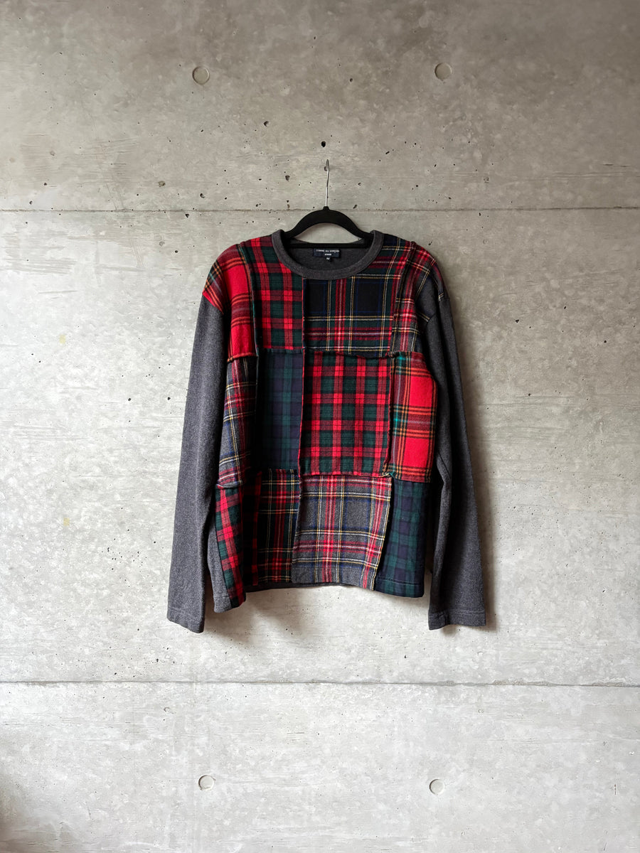 Reconstructed Tartan Knit Sweater