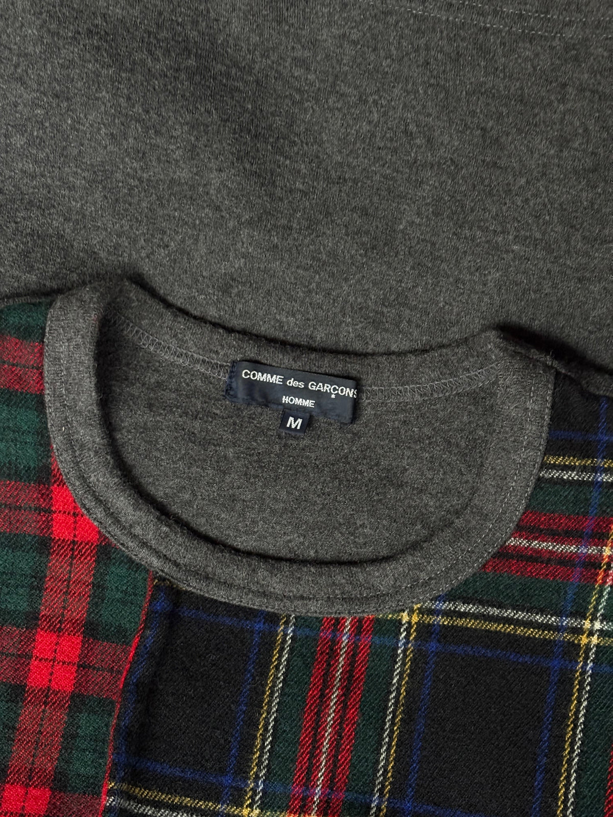 Reconstructed Tartan Knit Sweater