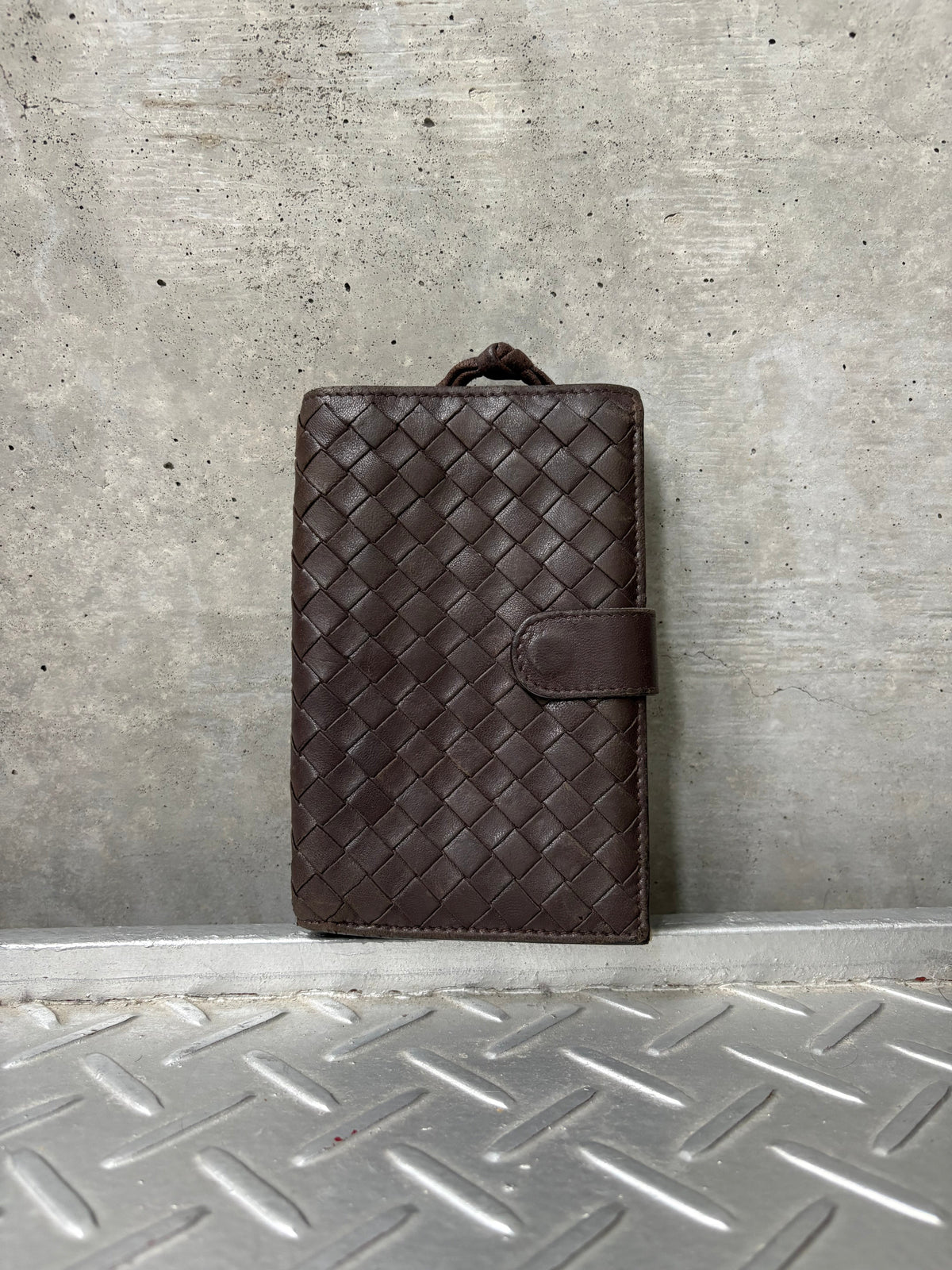 Intrecciato Brown Wallet