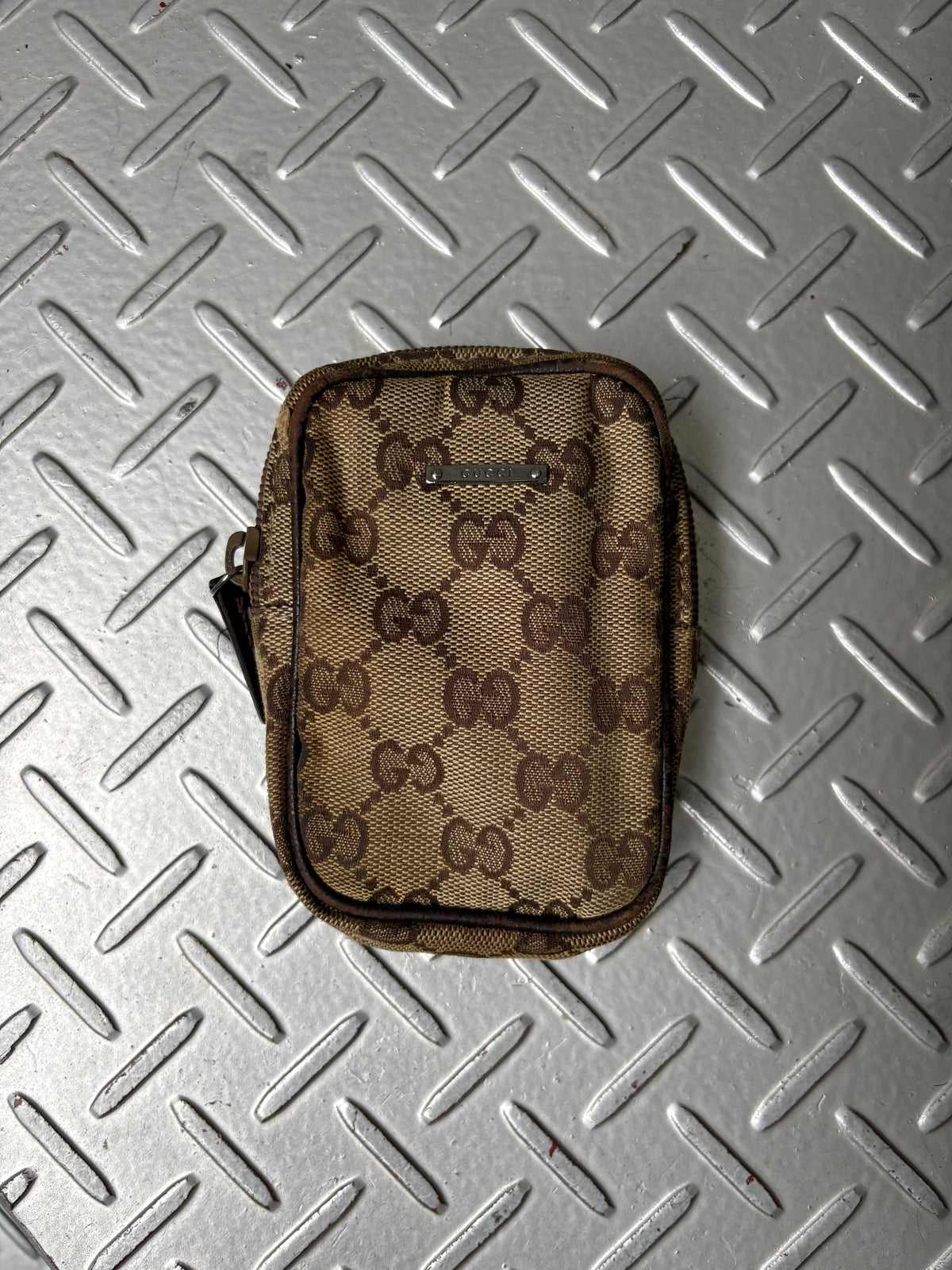Canvas Cotton Beige Monogram Cigarette Pouch