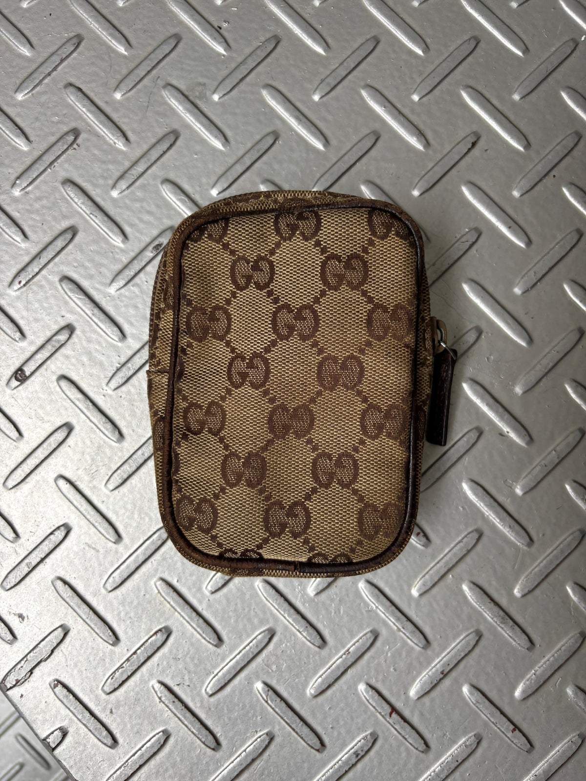 Canvas Cotton Beige Monogram Cigarette Pouch