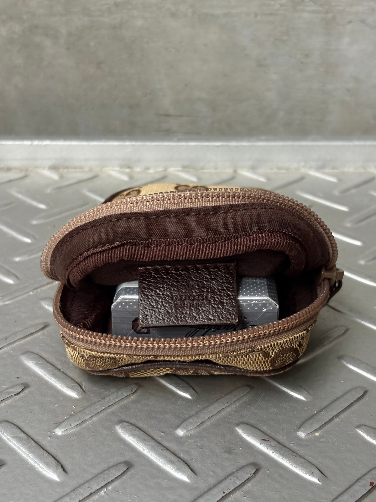 Canvas Cotton Beige Monogram Cigarette Pouch