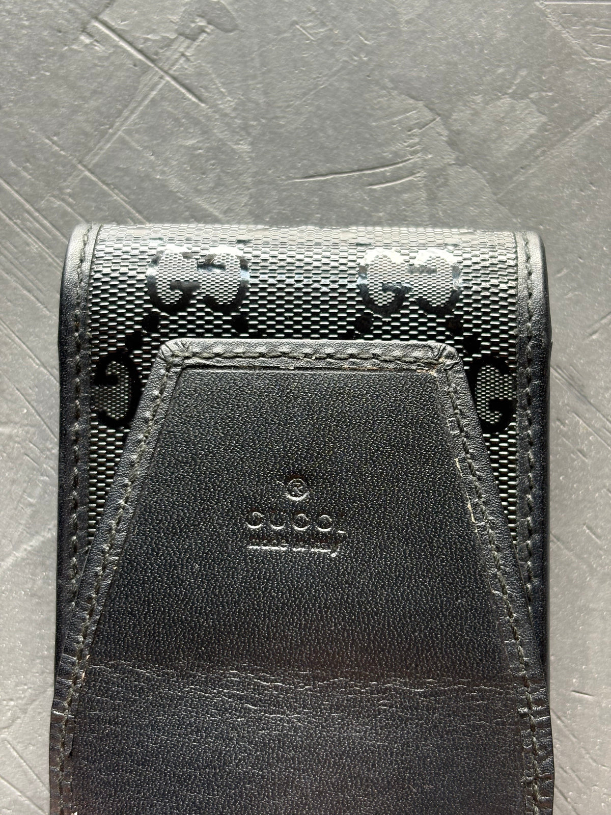 Black Nylon/Leather Cigarette Case