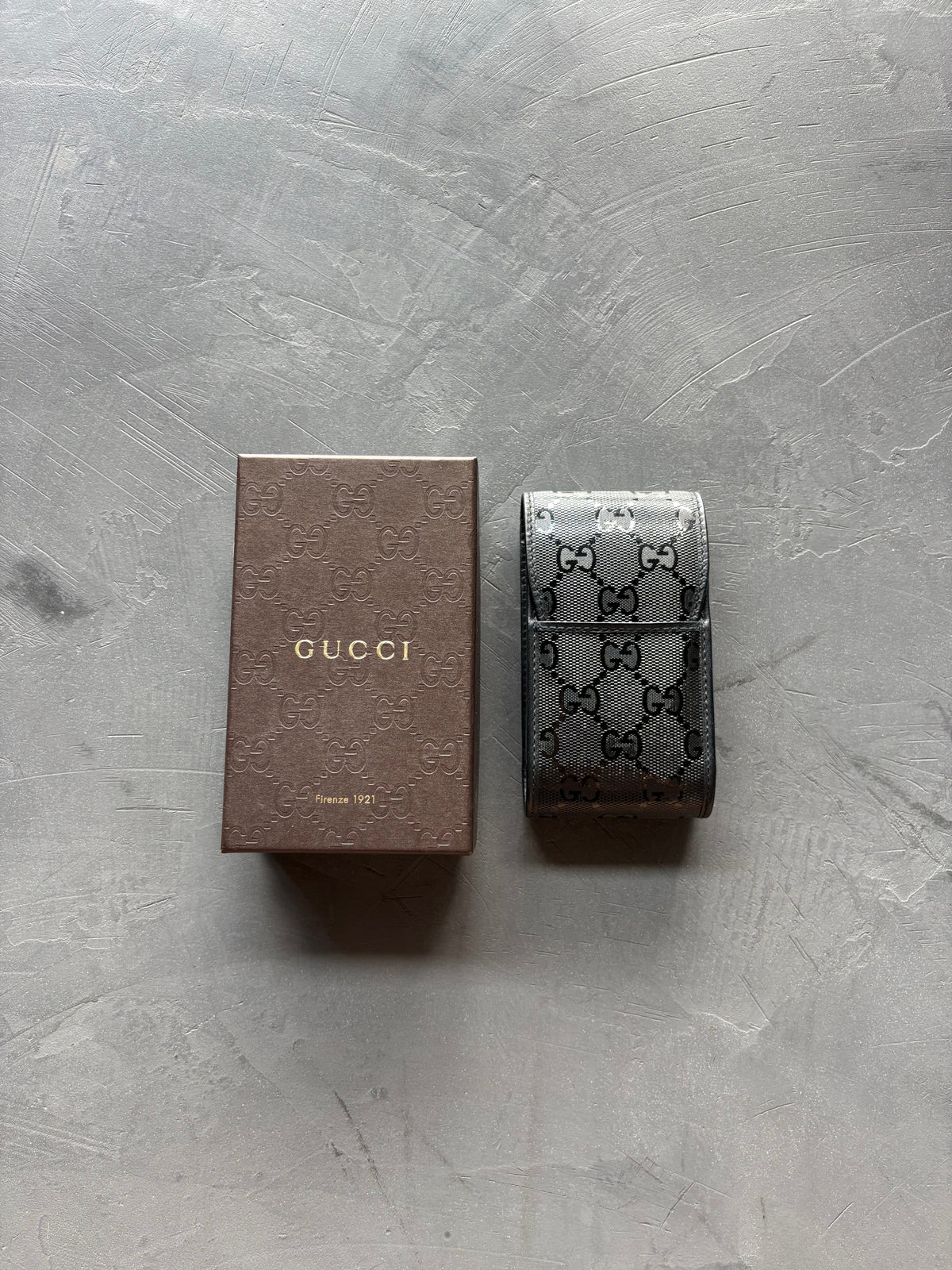 Black Nylon/Leather Cigarette Case