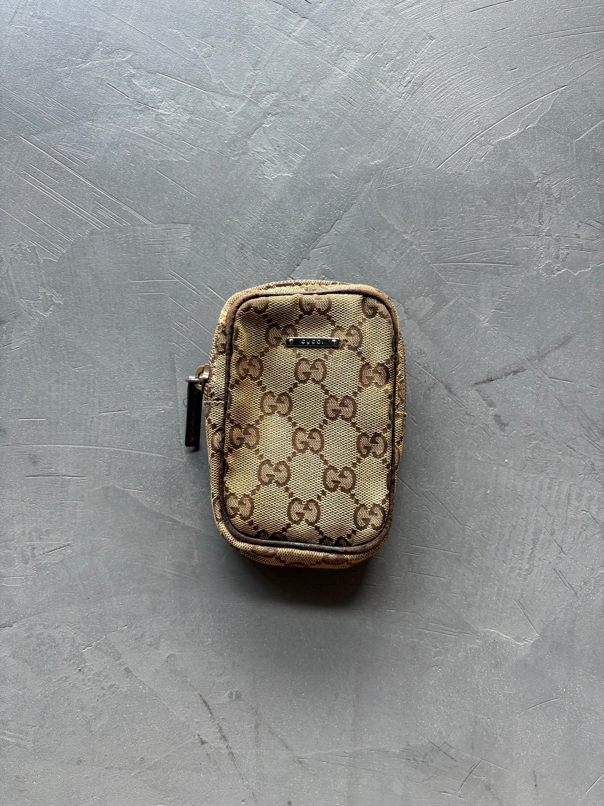 Canvas Cotton Beige Monogram Cigarette Pouch