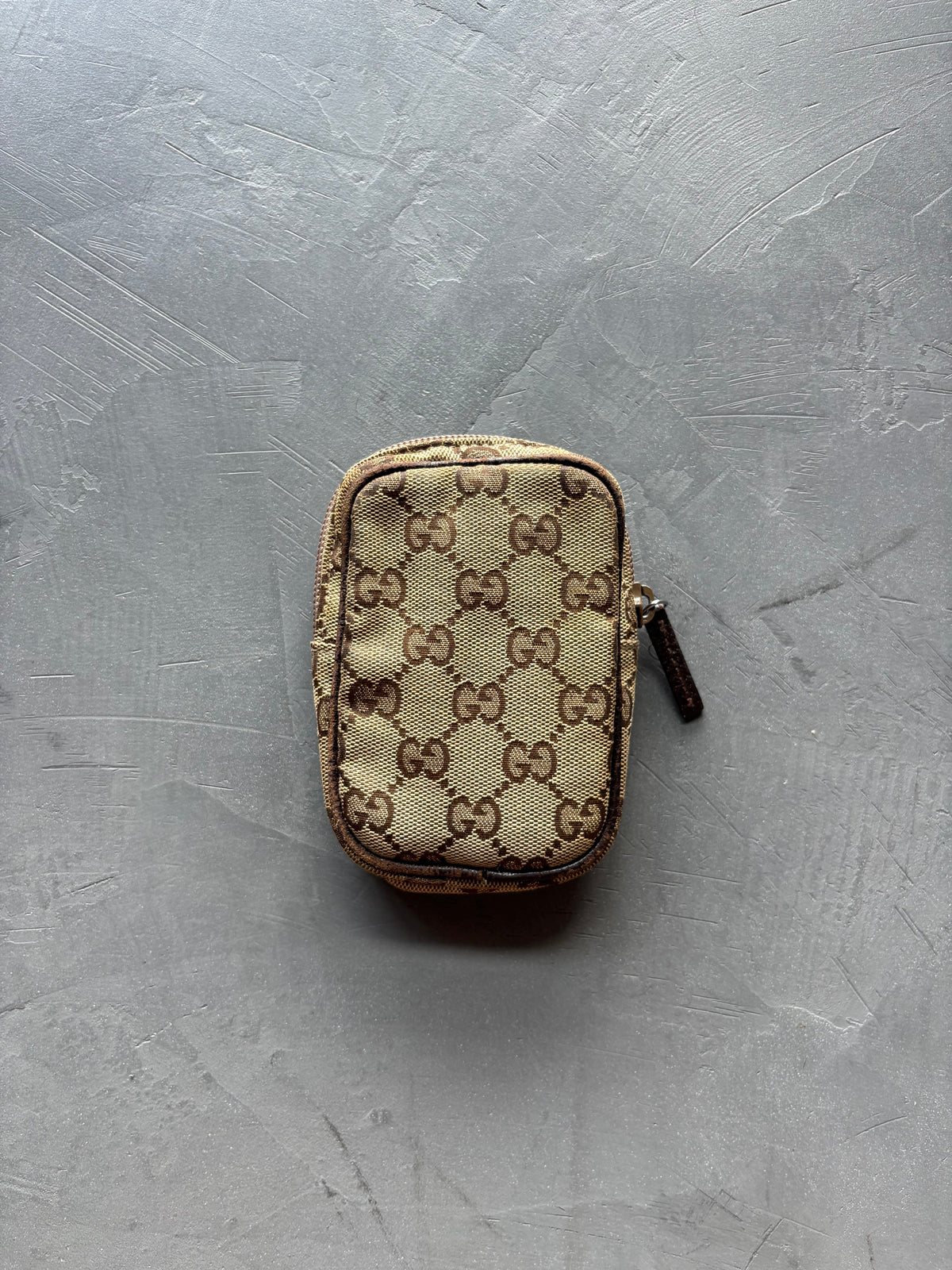 Canvas Cotton Beige Monogram Cigarette Pouch