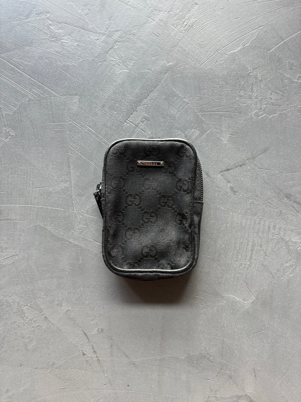 Canvas Cotton Black Monogram Cigarette Pouch