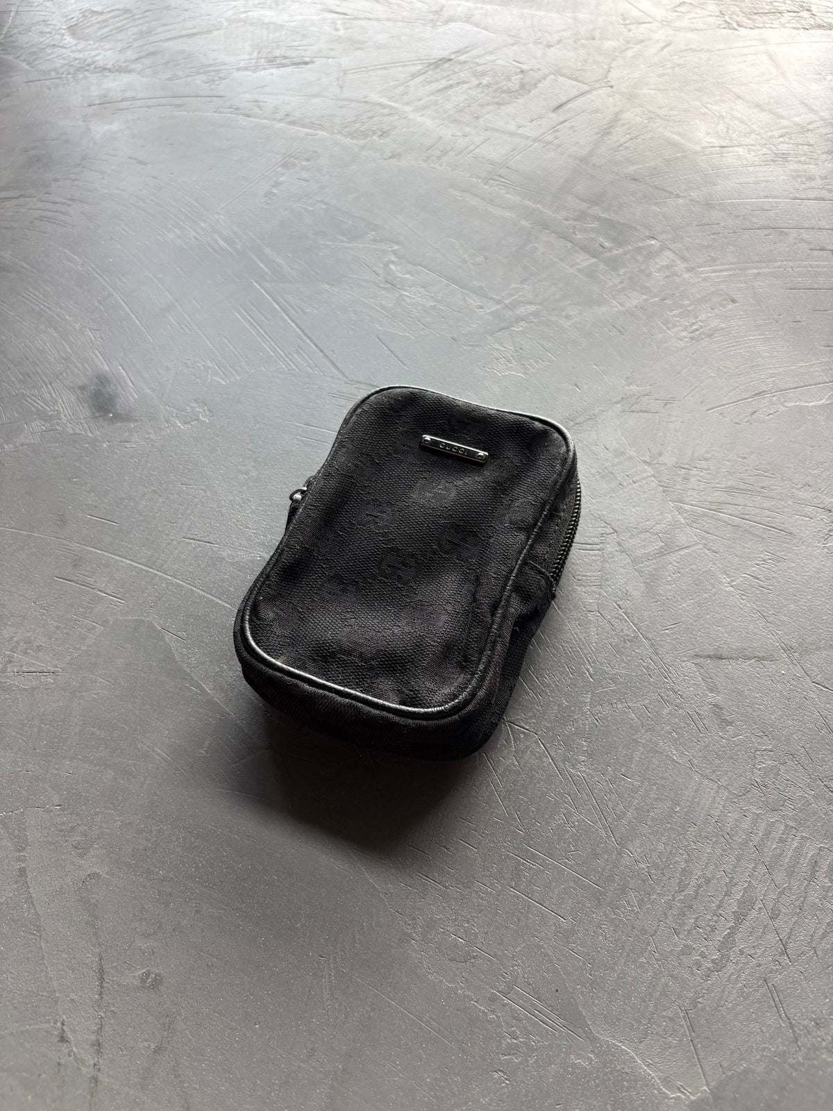 Canvas Cotton Black Monogram Cigarette Pouch