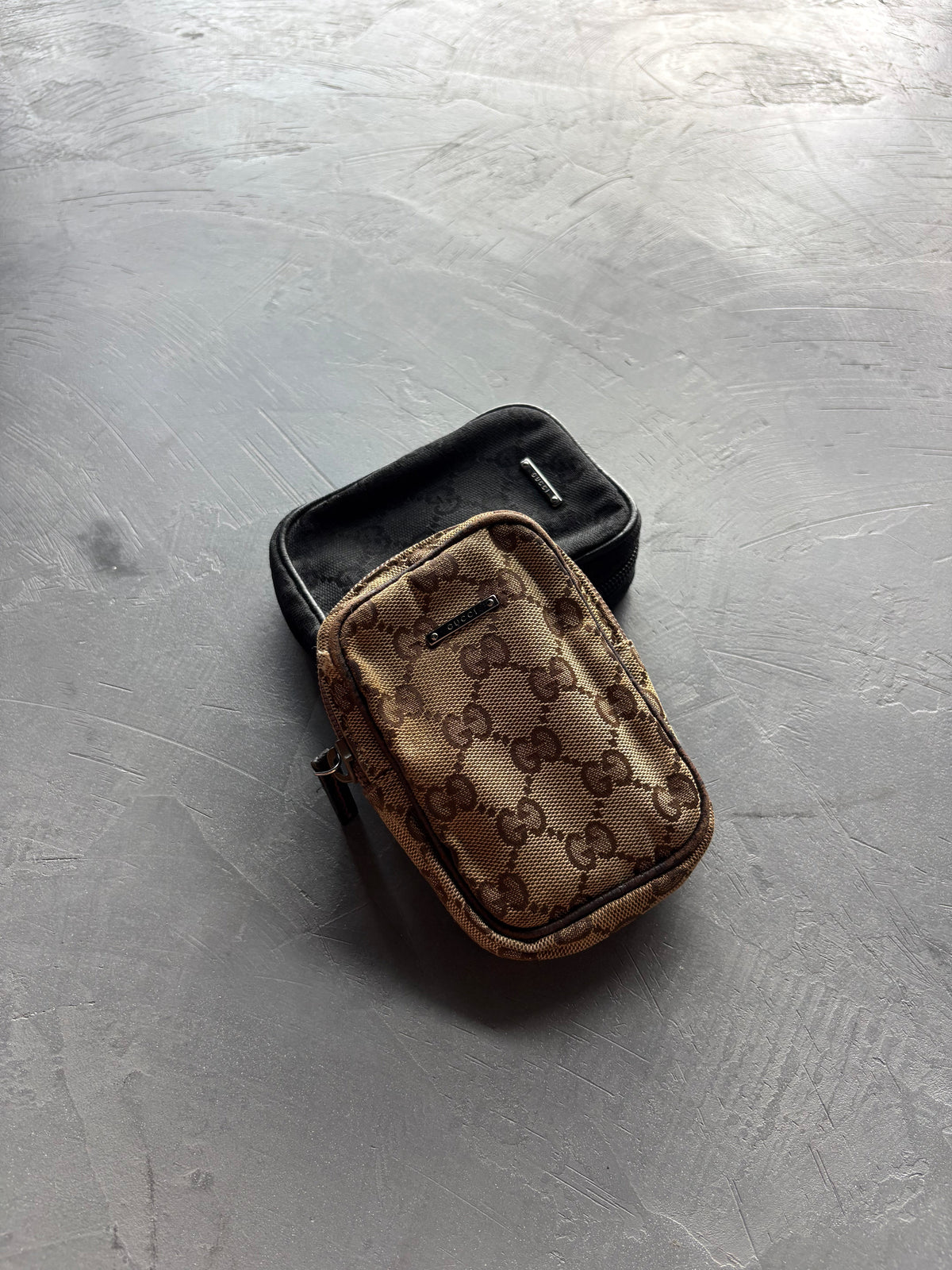 Canvas Cotton Black Monogram Cigarette Pouch