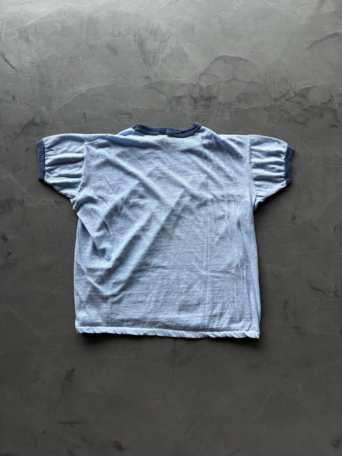 Graphic Ringer "So Happy I Could Shit" Blue T-Shirt