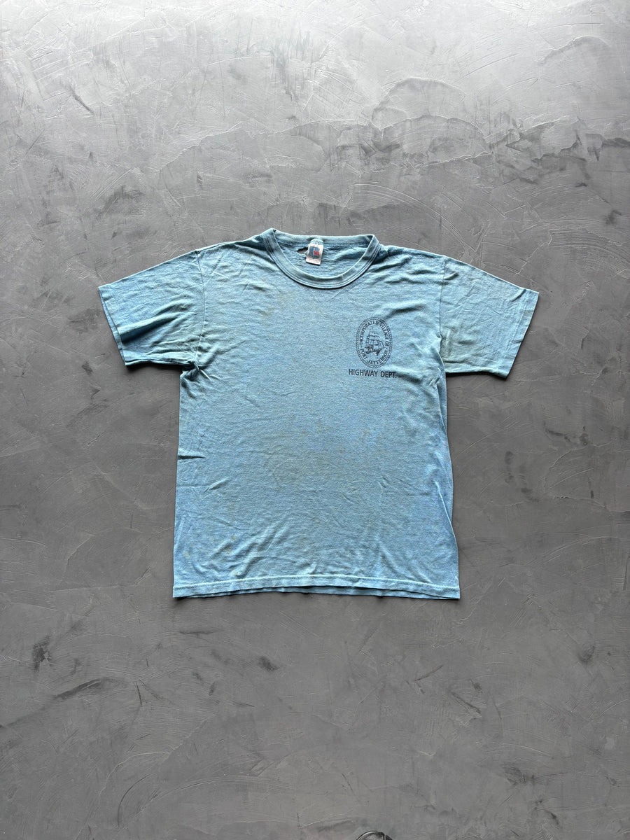 Graphic "Highway Dept" Blue T-Shirt