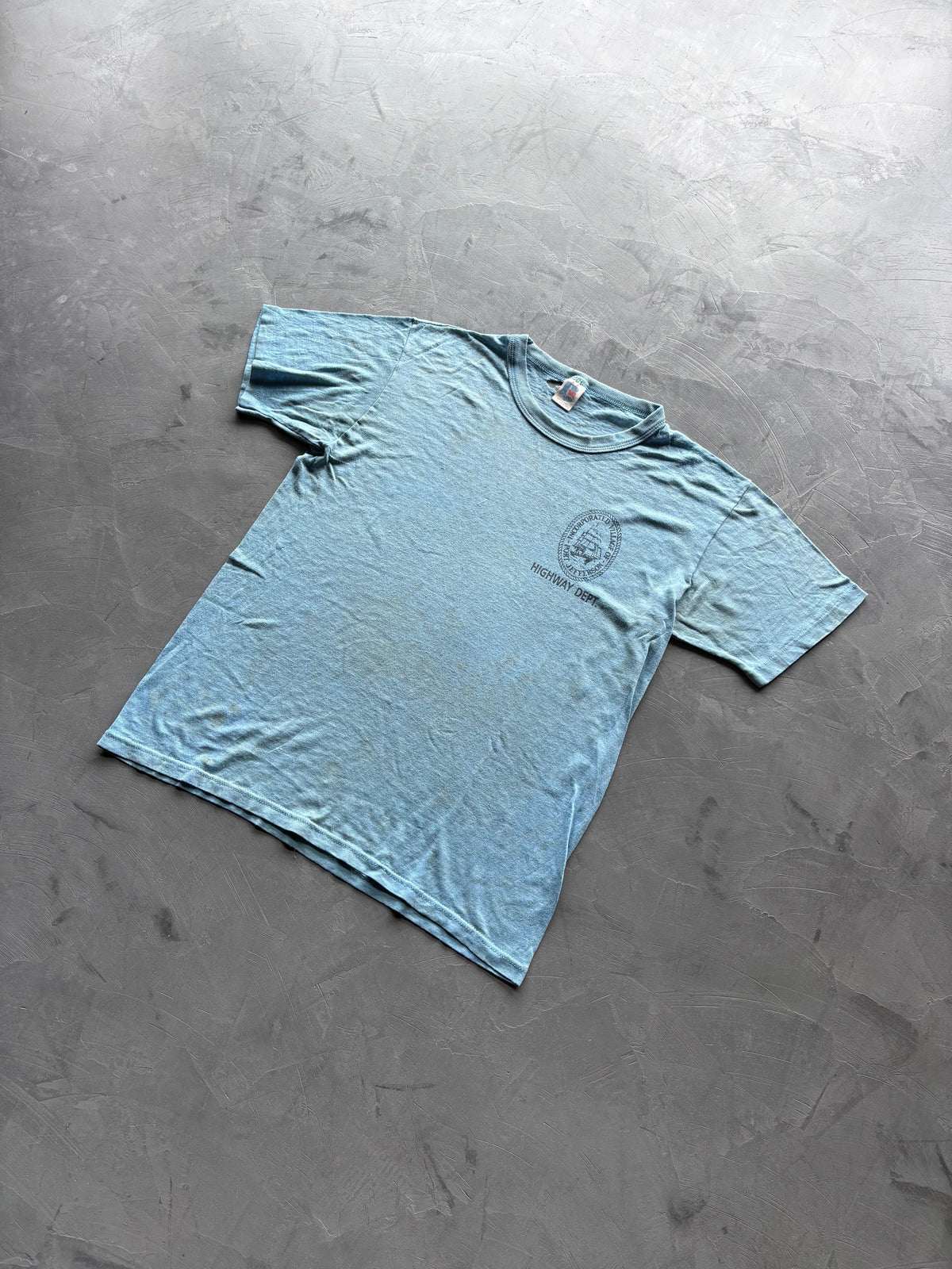 Graphic "Highway Dept" Blue T-Shirt