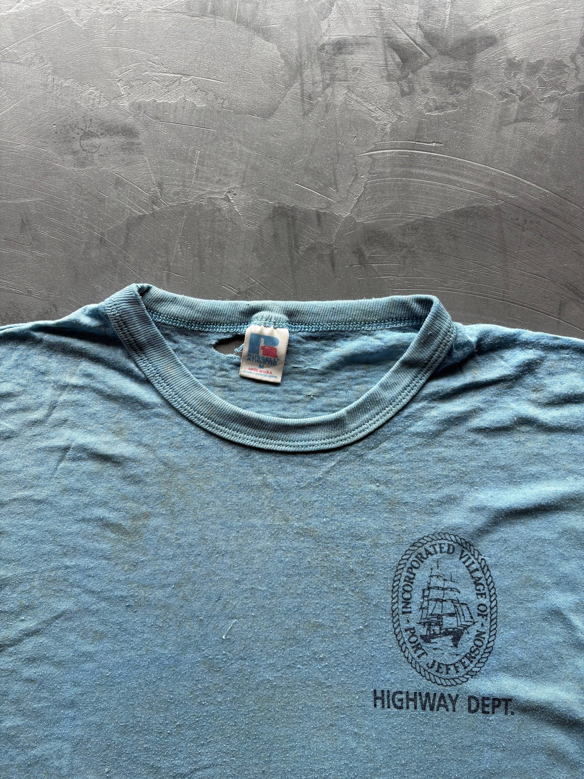 Graphic "Highway Dept" Blue T-Shirt