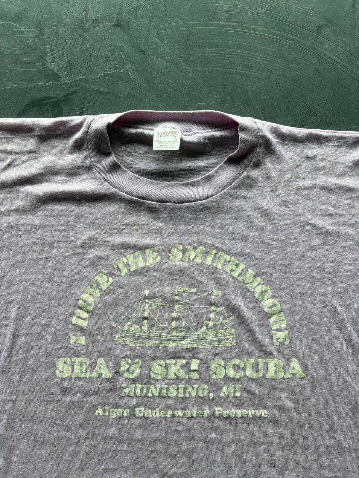 Graphic "Sea & Ski Scuba" Purple T-Shirt