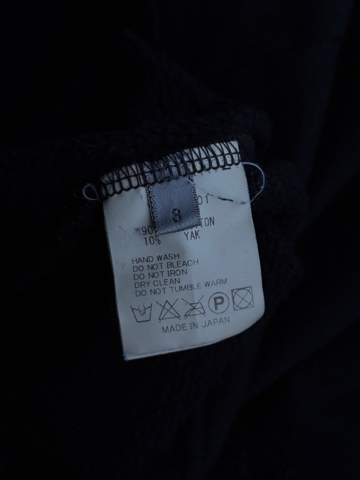 Cotton/Yak Black Sweatshirt