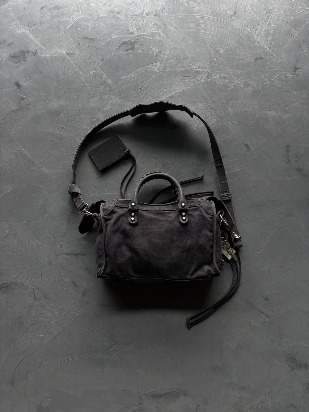 Balenciaga Prototype Sample Canvas Cotton City Bag