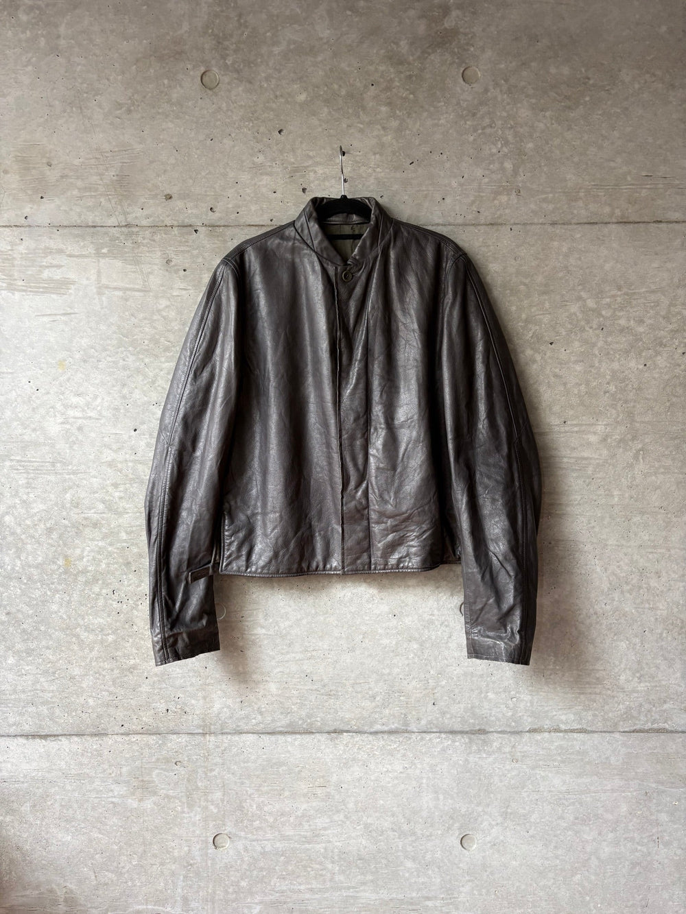 Carpe Diem Dark Grey Light Leather Jacket